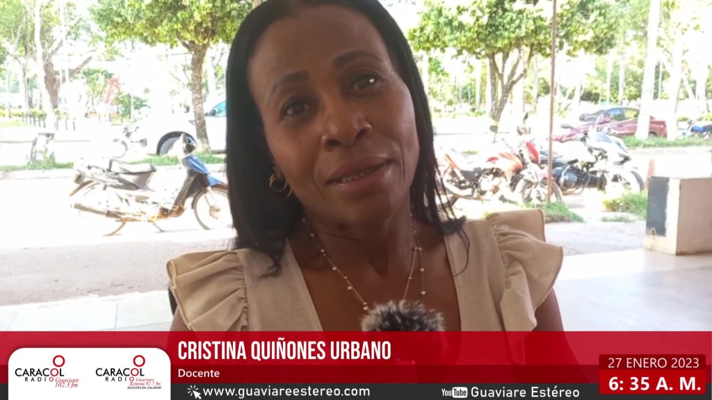 Docente Cristina Quiñonez Urbano quien solicitaba una permuta con el también docente Arnulfo Mahecha Vásquez en el municipio de El Retorno.